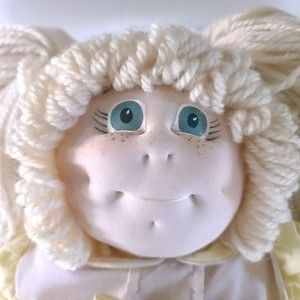 Vintage Soft Sculpted Doll Blonde Blue Eyes Exclusive Of Ornamentation RN 15994